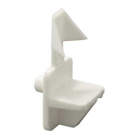 Prime-Line Shelf Support Pegs, 5 mm., Plastic Construction, White, with Locking, PK8 EP 11322